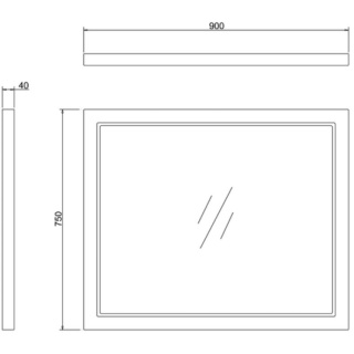 Burlington Framed Mirror 90cm